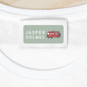 Kinder Brandweerwagen Naam Kleding Labels