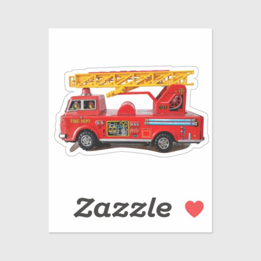 KINDER BRANDWEERWAGEN T-SHIRT STICKER (Vel)
