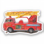 KINDER BRANDWEERWAGEN T-SHIRT STICKER (Voorkant)