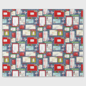 Kinder brieven naar kerstpatronen voor Kerstmis Cadeaupapier (Vlak)