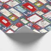 Kinder brieven naar kerstpatronen voor Kerstmis Cadeaupapier (Hoek)