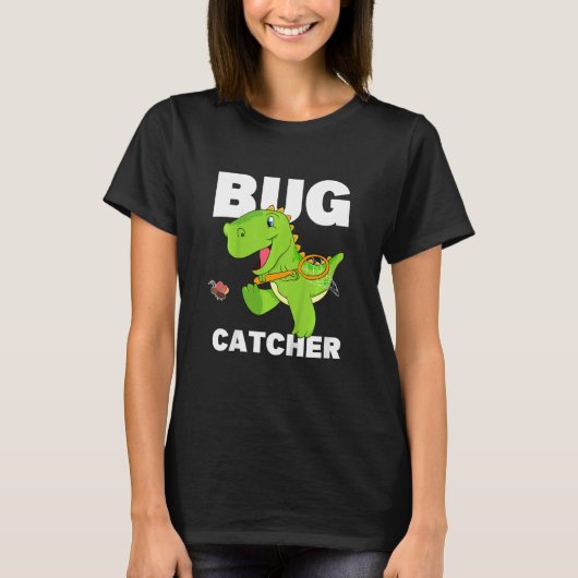 Kinder Bug Catcher Dinosaur Insect Hunter Dino Ent T-shirt (Voorkant)