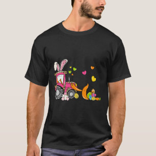 Kinder Bulldozer Easter Bunny Eggs Schattige Truck T-shirt
