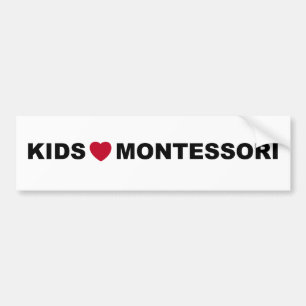 Kinder Bumpersticker Love Montessori
