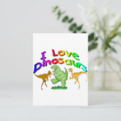 Kinder cadeaus "I Love Dinosaurs" Briefkaart (Staand voorkant)