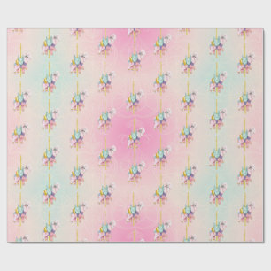 Kinder carrousel Elephant Wrapping Paper Cadeaupapier