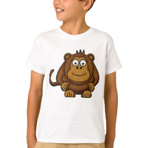 Kinder Cartoon aap T-shirt
