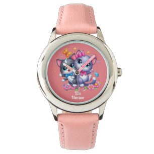 kinder cartoon kat horloge