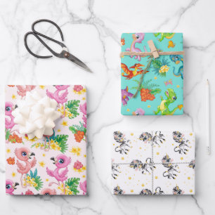 Kinder Cartoons Inpakpapier Vel