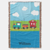 Kinder Choo Choo Train Caboose Deken (Voorkant Verticaal)