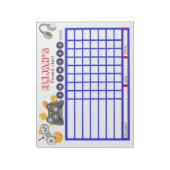 Kinder Chore Chart, gepersonaliseerde Game Chart Notitieblok (Gedraaid)