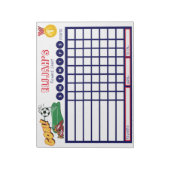 Kinder Chore Chart, gepersonaliseerde voetbalkaart Notitieblok (Gedraaid)