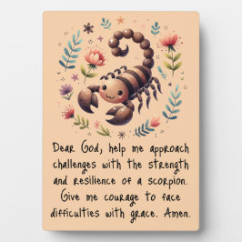 Kinder Christelijke Gebed Woodland Scorpion op Per Fotoplaat