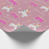 Kinder Christelijke kerstvakantie: roze Cadeaupapier (Hoek)