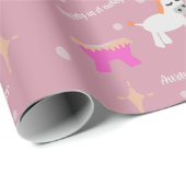 Kinder Christelijke kerstvakantie: roze Cadeaupapier (Rol Hoek)