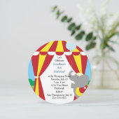  Kinder Circus Birthday Party Kaart (Staand voorkant)