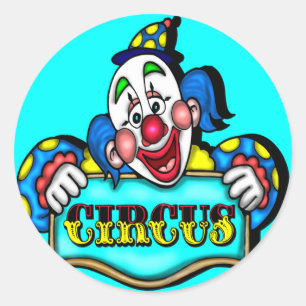 Kinder Circus Clown T Shirten en Gifts Ronde Sticker