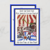 Kinder Circus Uitnodiging - Art Invite (Voorkant / Achterkant)