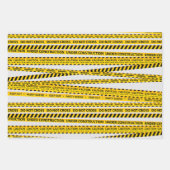 Kinder constructie waarschuwingslijn cadeau partij inpakpapier vel (Voorkant 3)