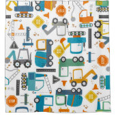 Kinder constructievoertuigen douchegordijn (Voorkant)