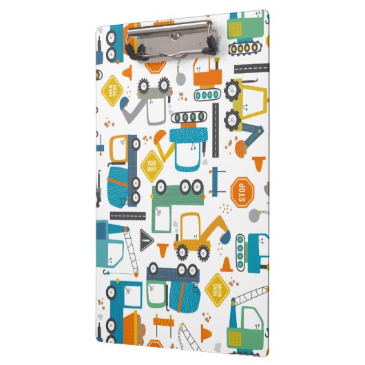 Kinder constructievoertuigen klembord (Links)