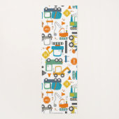 Kinder constructievoertuigen met stationair gepers yogamat (Achterkant)