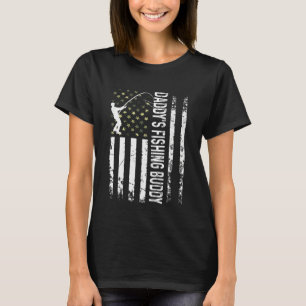 Kinder Cool Usa Patriotic Dad's Vissen Buddy Youn T-shirt