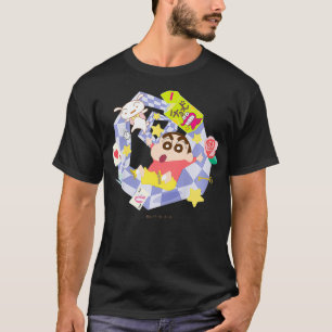 Kinder Crayon Shinchan Ronde en ronde Shinchans T-shirt