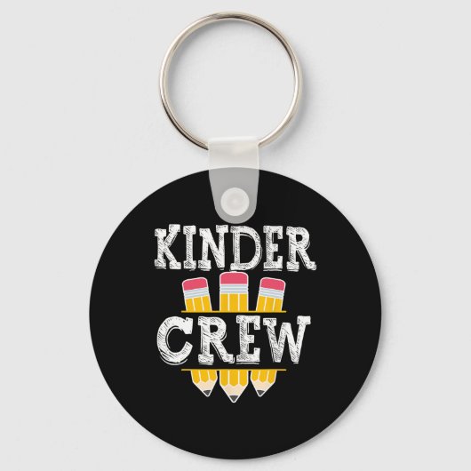 Kinder Crew Fun Kindergarten Squad 1 dag Sleutelhanger (Voorkant)