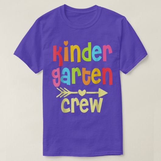 Kinder Crew Funny Kindergarten Leraar 1 dag T-shirt (Design voorkant)