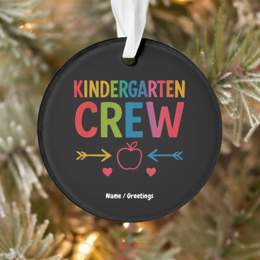 Kinder Crew Grappig Kindergarten Leuk Terug Naar S Ornament (Boom)