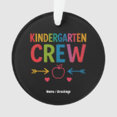 Kinder Crew Grappig Kindergarten Leuk Terug Naar S Ornament (voorkant)