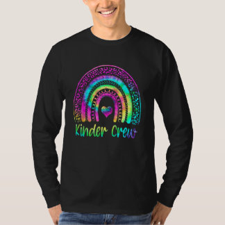 Kinder Crew Kindergarten Teacher Rainbow Love Hear T-shirt