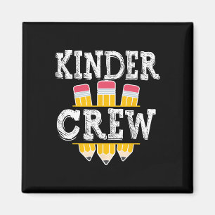 Kinder Crew Leuk Kleuterschool Squad Leerkracht 1e Magneet