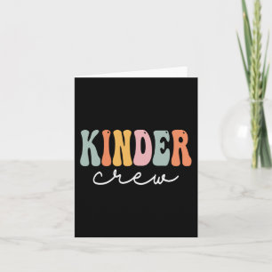 Kinder Crew Retro Groovy Happy First Day O Kaart
