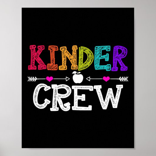 Kinder Crew Terug naar school Kleuterschool Leraar Poster (Voorkant)