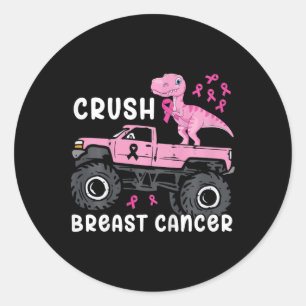 Kinder crush borstkanker monstertruck dinosaurus T Ronde Sticker