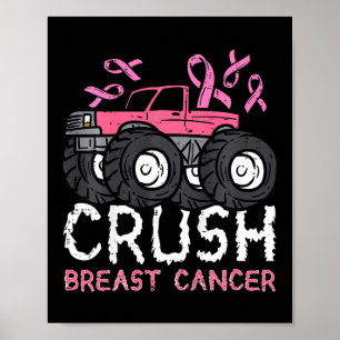 Kinder Crush Breast Cancer Awareness Monster Truck Poster