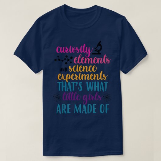 Kinder curiositeitselementen en wetenschappelijke t-shirt (Design voorkant)