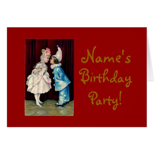 Kinder Curtsy CHANGE COLOR ~ Kaart (Voorkant Horizontaal)