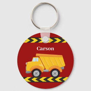 Kinder Custom Red Dump Truck Boys Sleutelhanger