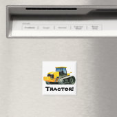 Kinder Custom Yellow Tractor Magneet (Insitu (Vaatwasser))