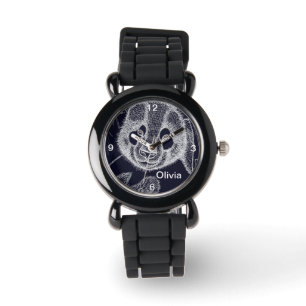 Kinder Cute Black en White Panda Watch Horloge