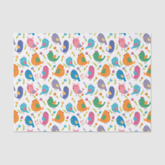 Kinder Cute Colorful Birds tweet Tissuepapier