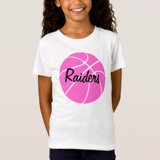 Kinder Cute Custom Pink Basketball Shirt (Voorkant)