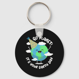Kinder Cute Earth Day Go Planet the Your Earth Day Sleutelhanger