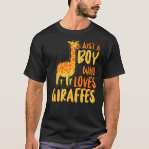 Kinder Cute Giraffe gewoon een jongen die van Gira T-shirt