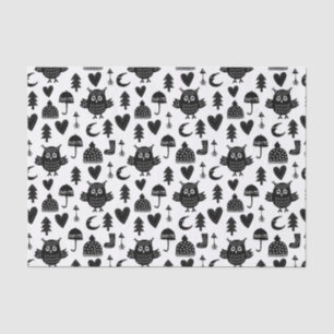 Kinder Cute Owl Moon Heart Umbrella Winter Pet Tissuepapier