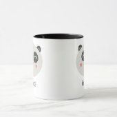 Kinder Cute Scandi Panda Aangepaste naam Twee toon Mok (Midden)