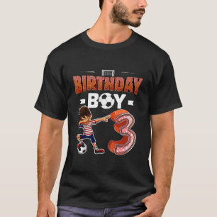 Kinder Dabbing Boy 3 jaar oude voetbalspeler 3Rd g T-shirt